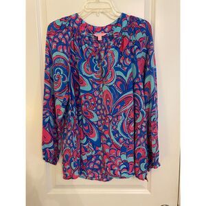 Women's L Lilly Pulitzer Elsa Blouse